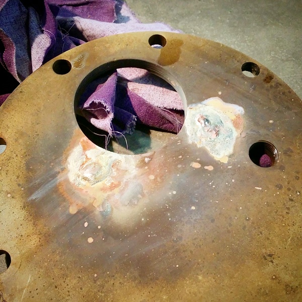 Conti Princess restored boiler end plate